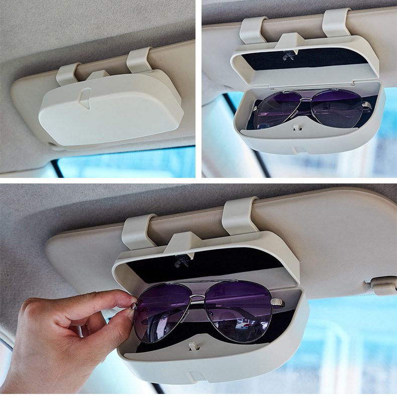 Grey Universal Car Sun Visor Glasses Case view 5