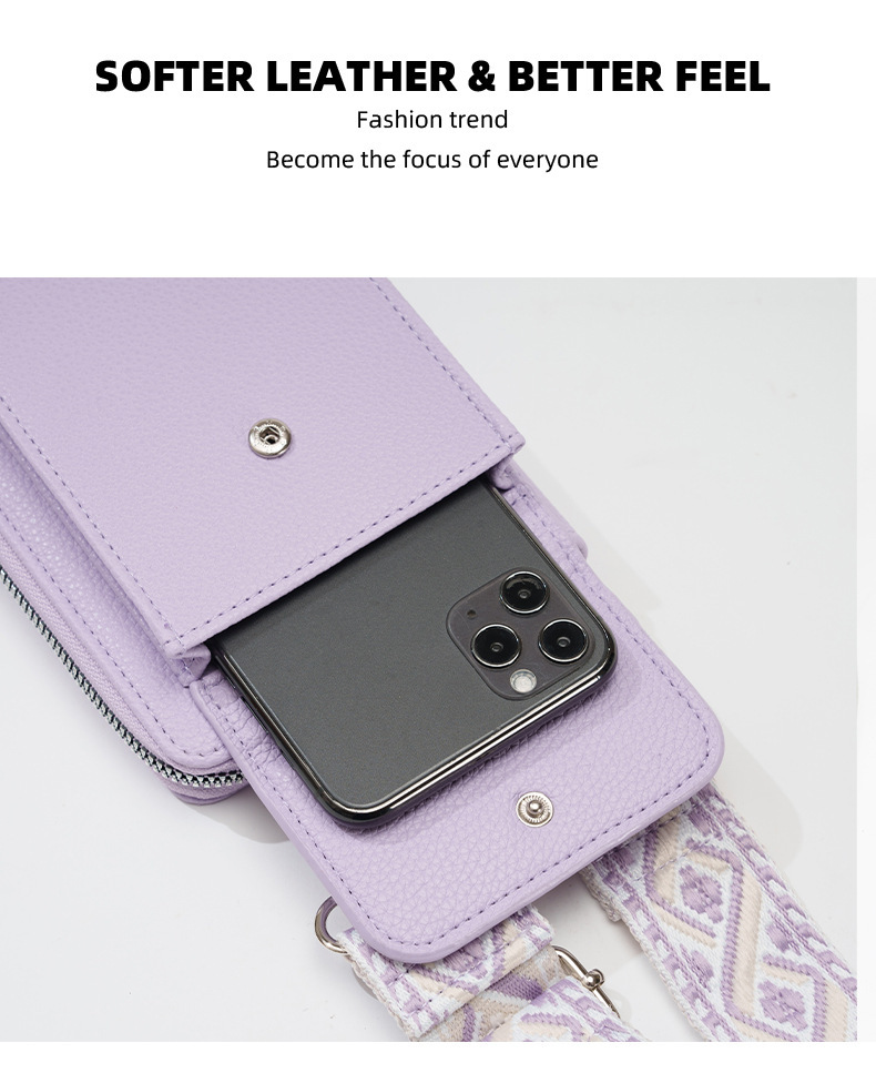 Green Women's Multi-Functional Crossbody Phone Bag with Detachable Coin Purse view 3