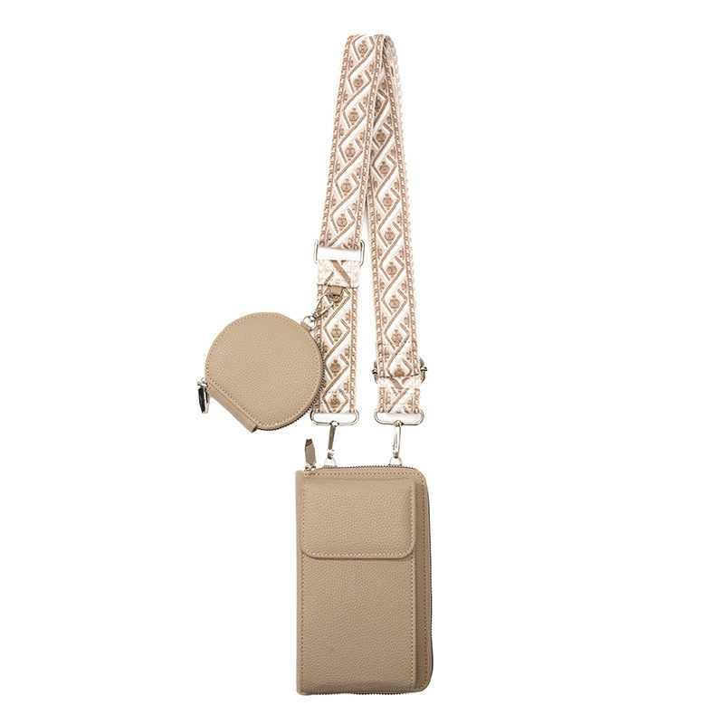 Apricot color Women's Multi-Functional Crossbody Phone Bag with Detachable