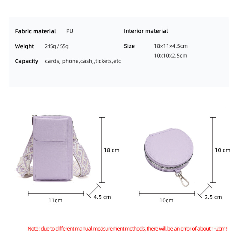 Yellow Women's Multi-Functional Crossbody Phone Bag with Detachable Coin Purse view 4