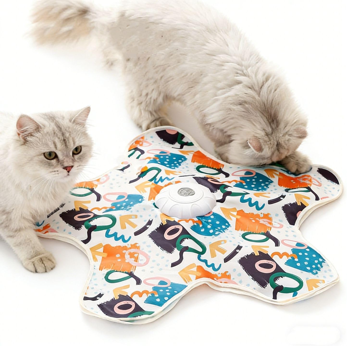 Automatic Cat Hunting Game Mat with 360° Teaser Wand