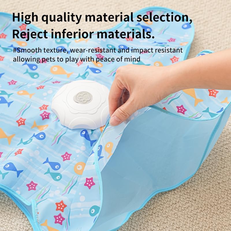 Automatic Cat Hunting Game Mat with 360° Teaser Wand view 3