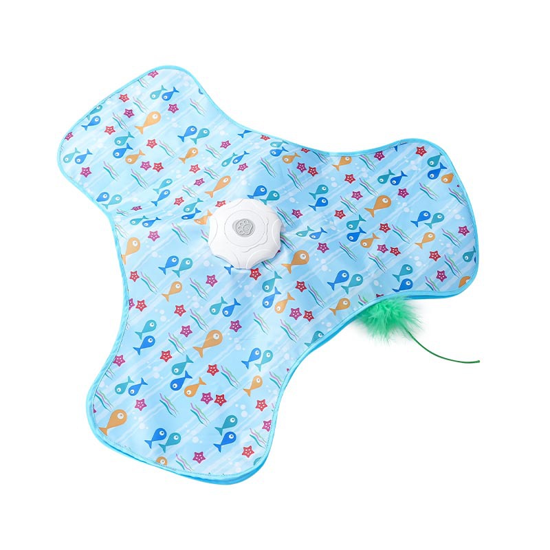 Automatic Cat Hunting Game Mat with 360° Teaser Wand