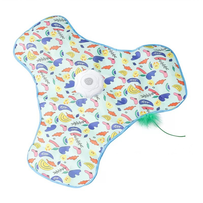 Automatic Cat Hunting Game Mat with 360° Teaser Wand