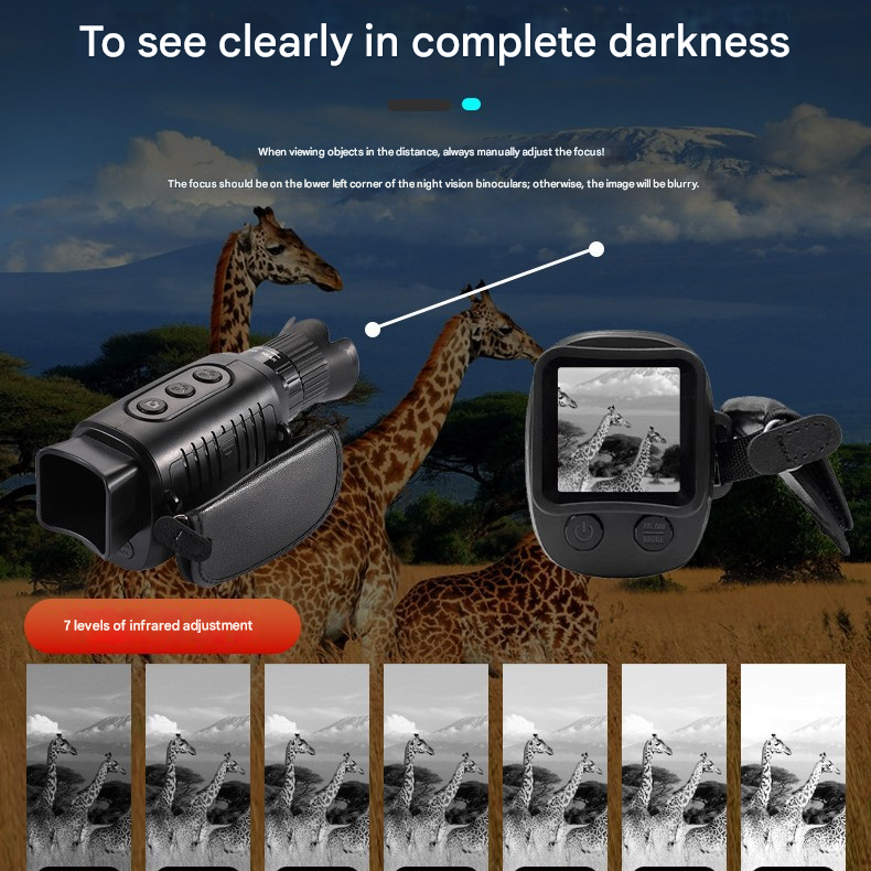 R7 Monocular Night Vision Device with 10x Digital Zoom 2.5K QHD Video view 2