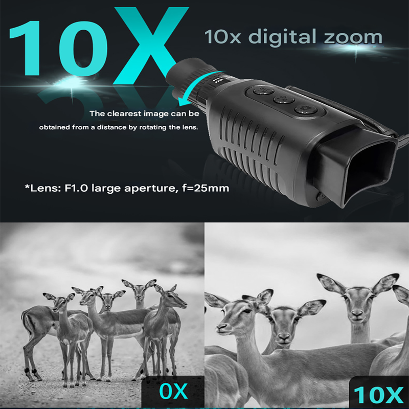 R7 Monocular Night Vision Device with 10x Digital Zoom 2.5K QHD Video view 4