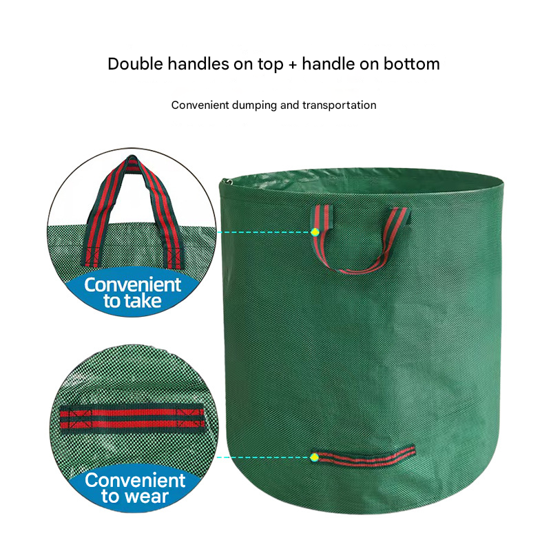 Heavy-Duty Pop-Up Garden Leaf Bag - Large Capacity PP Woven Collection Sack view 2