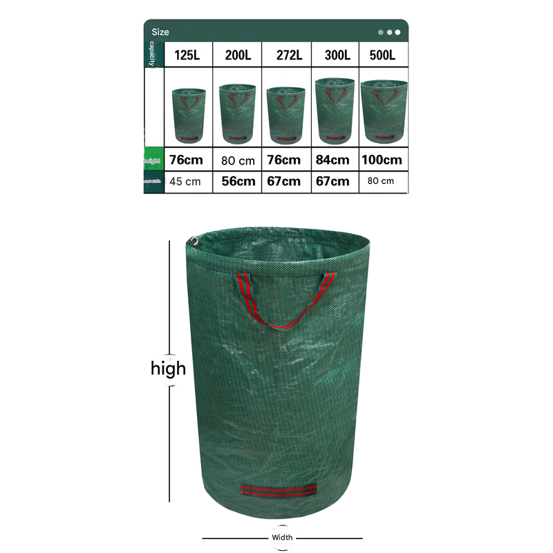 Heavy-Duty Pop-Up Garden Leaf Bag - Large Capacity PP Woven Collection Sack view 5