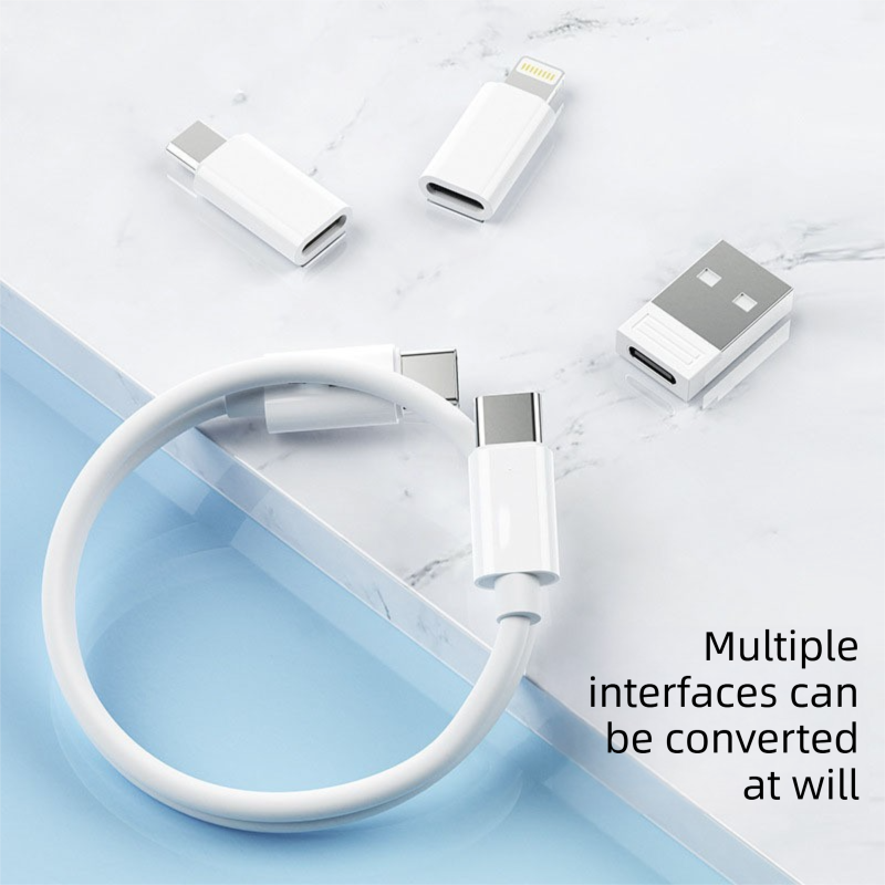 2-Pack White 60W Fast Charging Cable Kit with Storage Box - 5-in-1 view 4