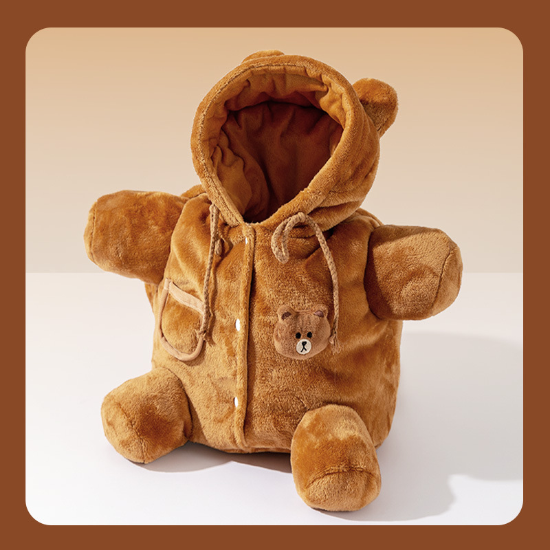 S Size Cute Bear Windproof Insulated Pet Shoulder Bag with Security Buckle