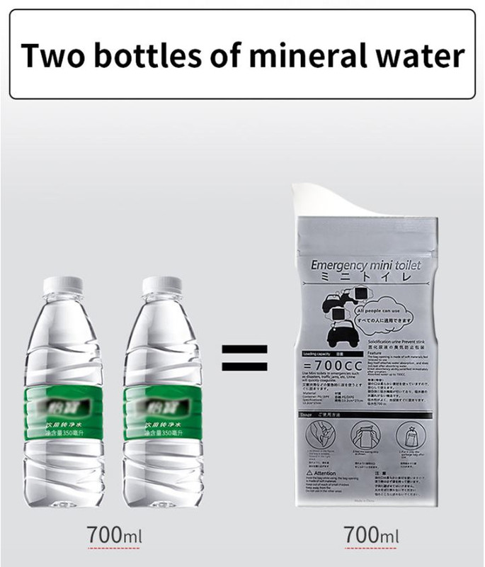 8PCS Leak-Proof & Odorless Motion Sickness Bags and Emergency Urine Bags view 3