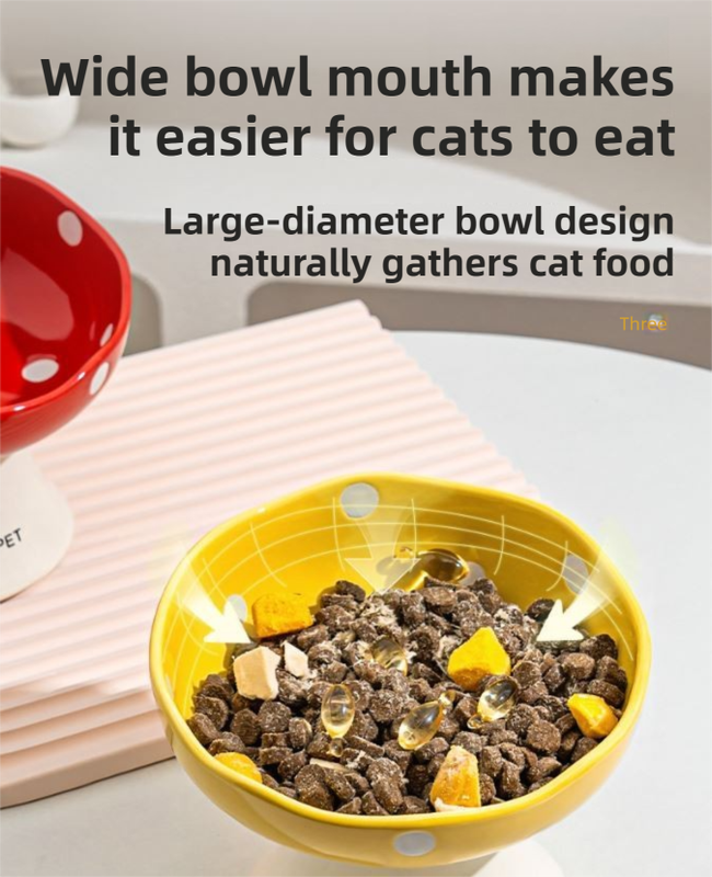 Black Elevated 15° Tilted Ceramic Cat Bowl - Anti-Chin Acne Glaze Finish view 4