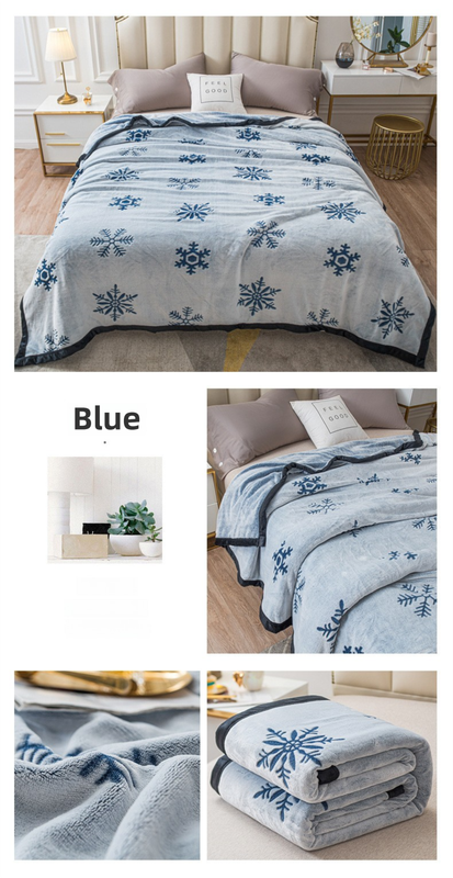Blue Floral Fantasy 100x150CM Premium Double-Sided Print Flannel Blanket view 2