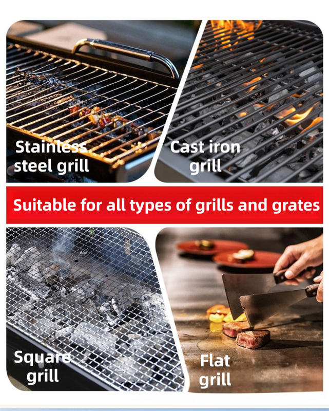 3-in-1 Black Cordless Electric Grill Cleaner Built-in LED & USB Charging view 7
