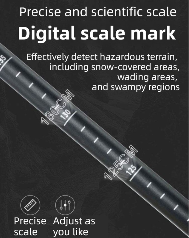 53-110 CM Silver Ultralight Telescopic Aluminum Trekking Pole (4-Section view 4