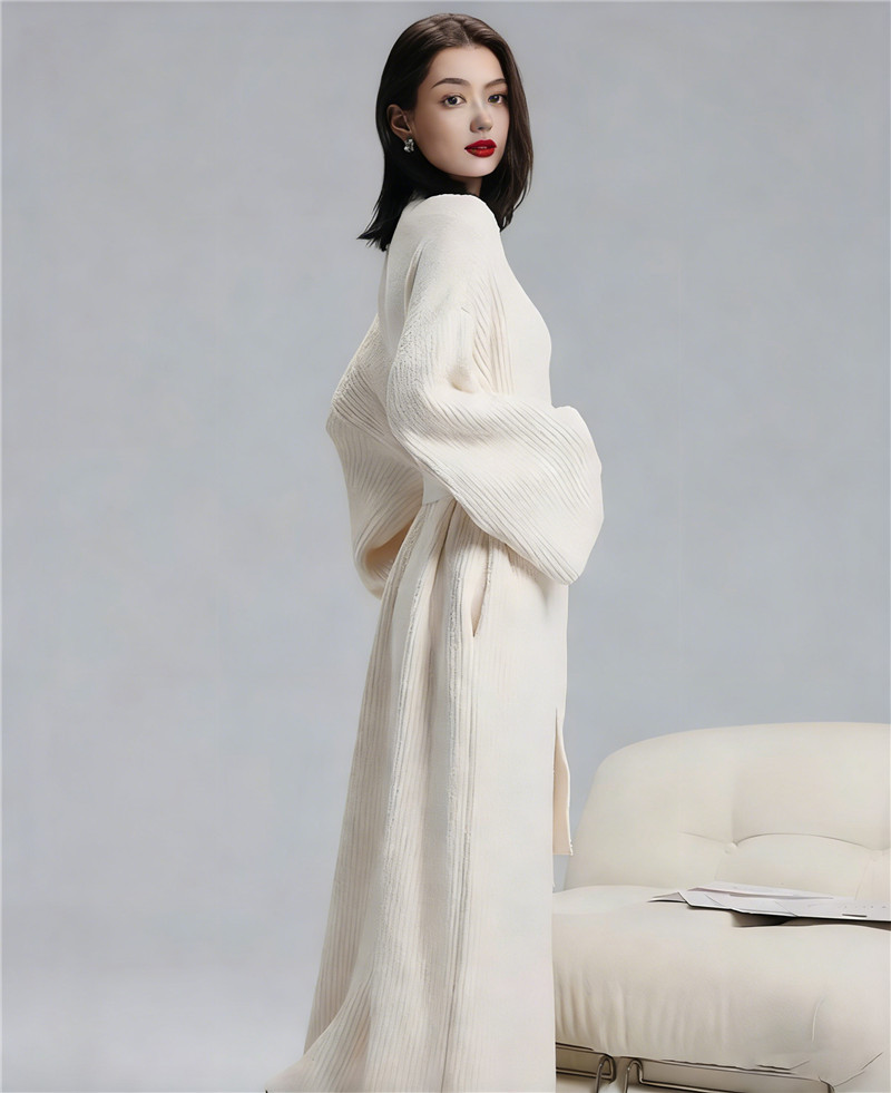 Rose Red Women's Ultra-Soft Plush V-Neck Cardigan Robe - Extra Thick view 3