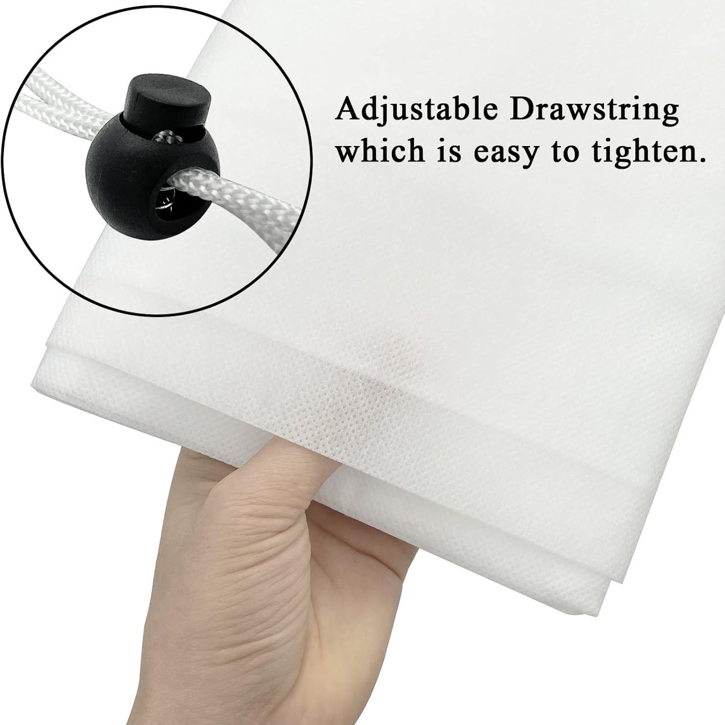 4-Pack Winter Plant Cold Protection Covers with Zipper & Drawstring view 5