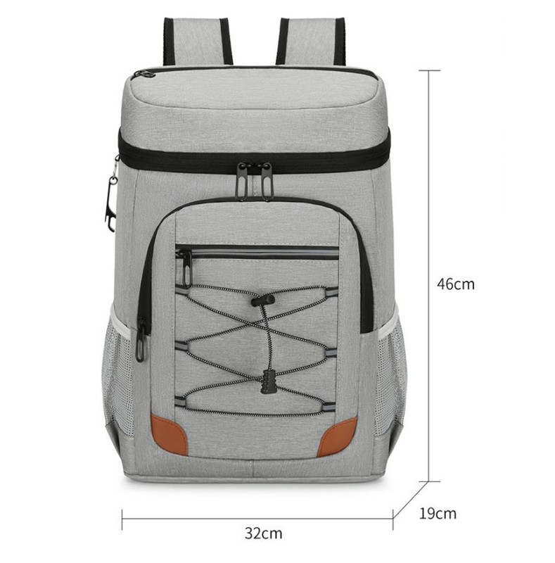 Dark Grey 5.55 Gallons Large Insulated Picnic Backpack with Multi Pockets & view 6