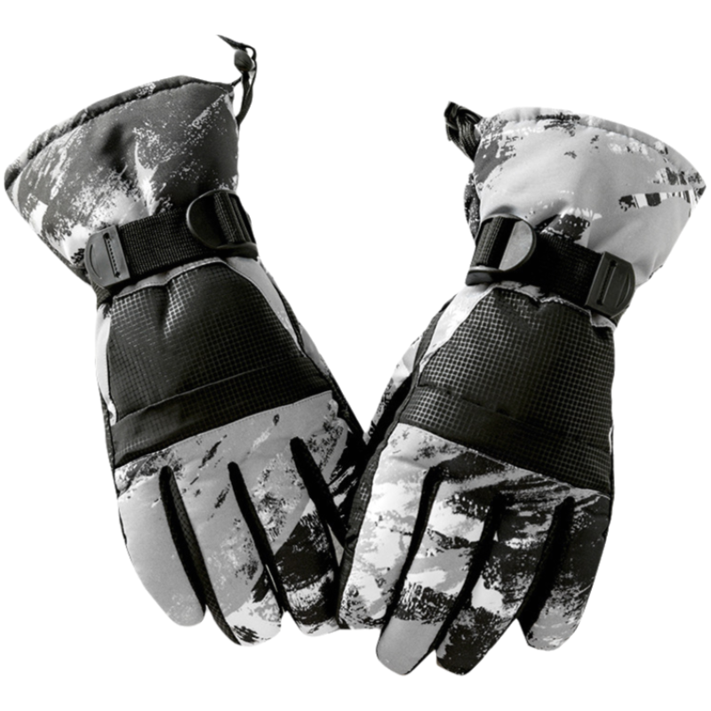 1-Pair Winter Waterproof Touchscreen Ski Gloves - Anti-Slip Thermal Mitts for