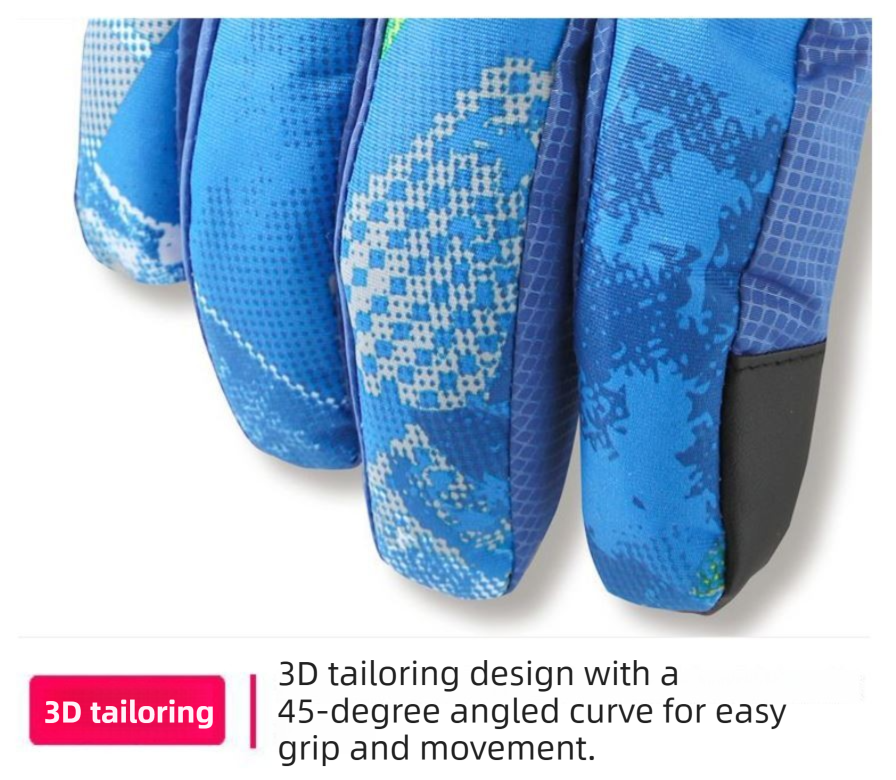1-Pair Winter Waterproof Touchscreen Ski Gloves - Anti-Slip Thermal Mitts for view 5