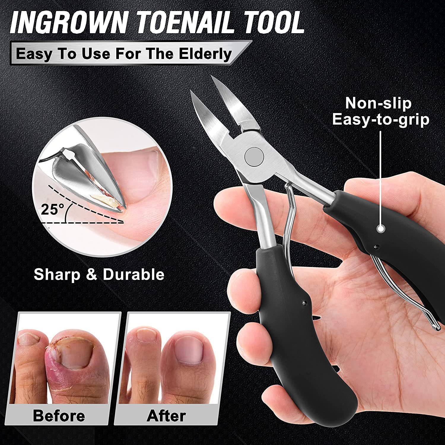7-Piece Professional Ingrown Toenail Tool Kit - Stainless Steel Precision view 4