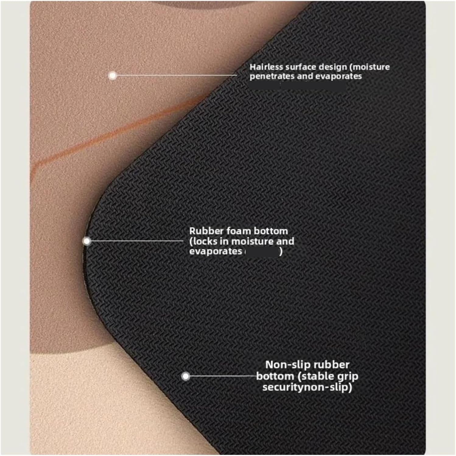 Ultra-Absorbent Instant Dry Diatom Mud Bathroom Mat (50 x 80 CM) - Puzzle view 5