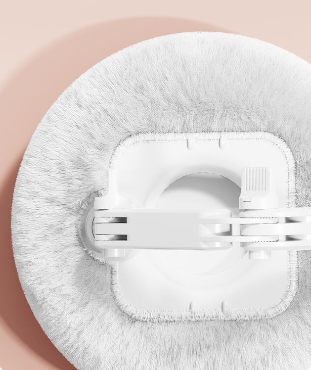 2-in-1 Pink Soft Plush Pillow Base & Tablet Holder - 3-Axis 180° Rotation view 6
