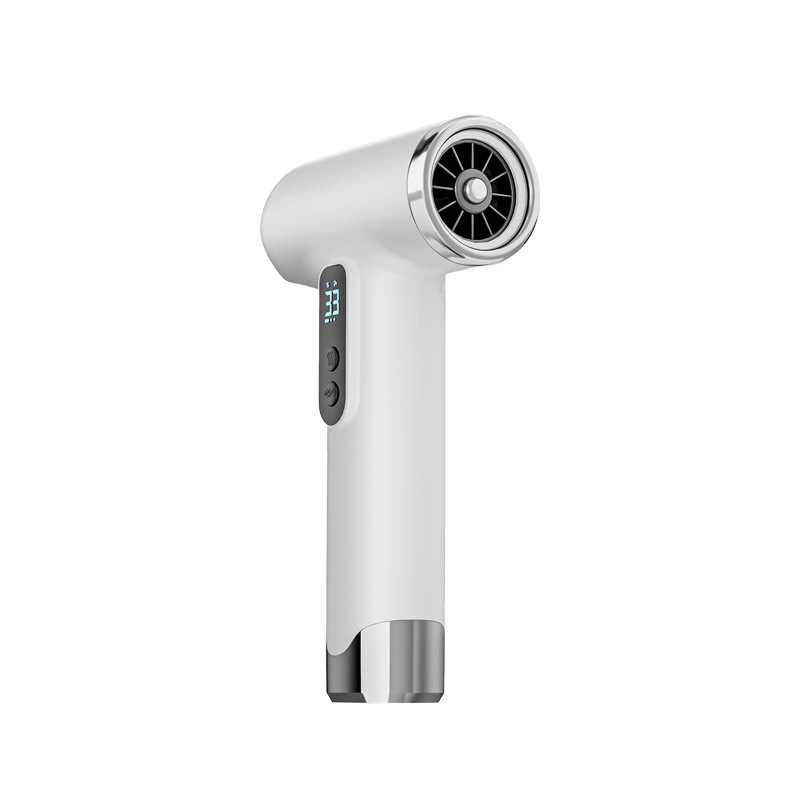 White Wireless Rechargeable Hot & Cold Hair Dryer - Lightweight Portable Blow