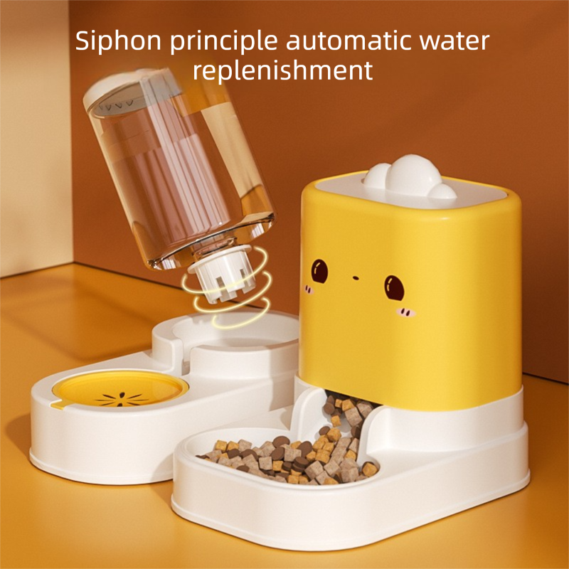 Green Cat & Dog Automatic Feeder & Waterer Set – 2-in-1 Dry & Wet Separation view 4