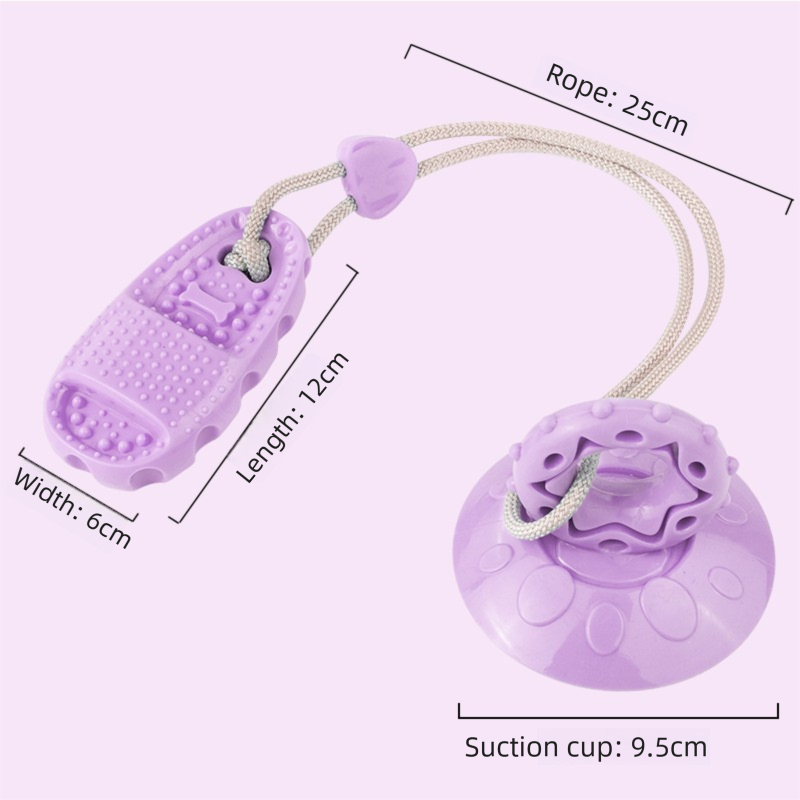 Perple Slipper-Style Dog Toy — Suction Cup Design: Durable