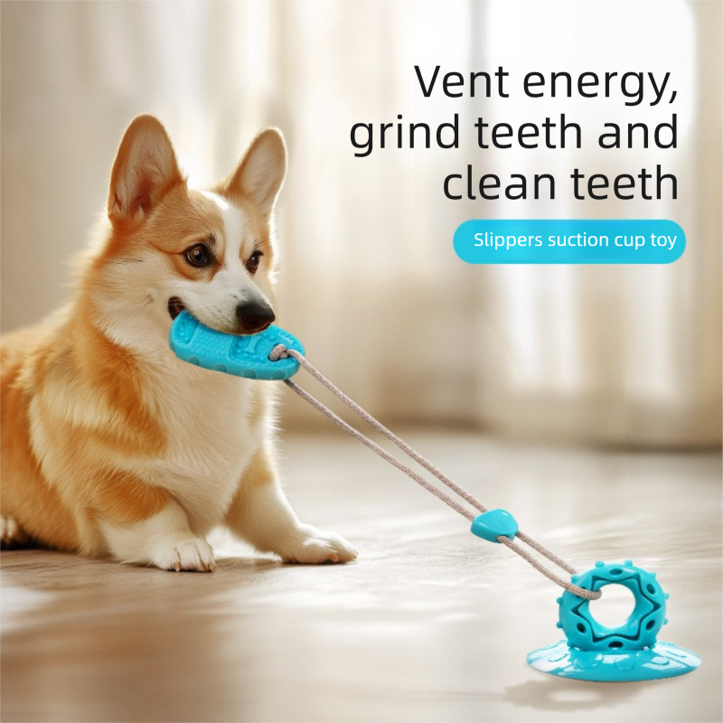 Perple Slipper-Style Dog Toy — Suction Cup Design: Durable view 2