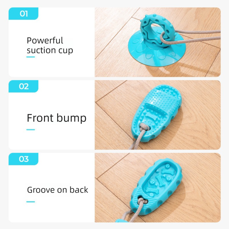 Perple Slipper-Style Dog Toy — Suction Cup Design: Durable view 5