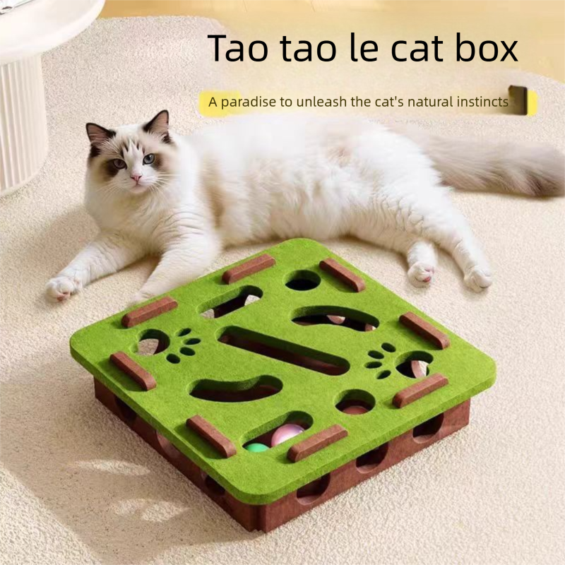 2-piece White cat toy set—featuring square and flower shapes—is an excellent view 2