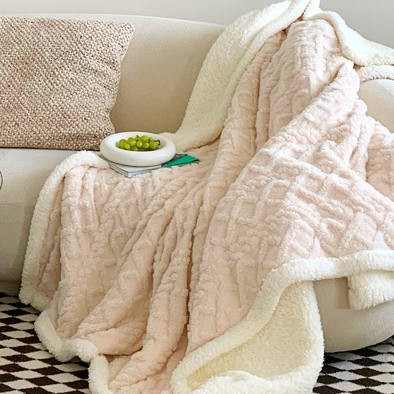 Beige color 180*200cm Double Blanket