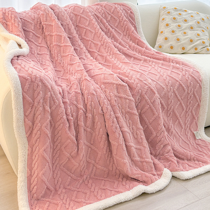 Pink 180*200cm Double Blanket