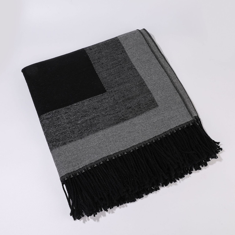Red elegant women's tassel cape shawl scarf view 4