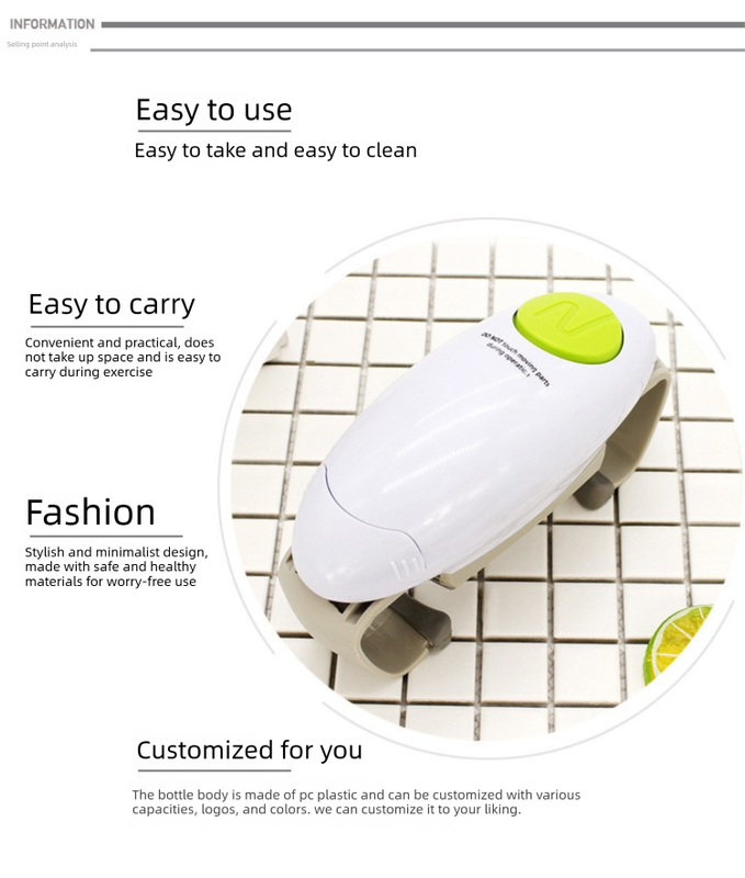 Black Upgraded One-Touch Electric Can Opener — Dual-Handle Design view 2