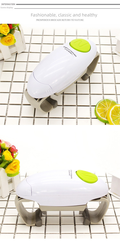 Black Upgraded One-Touch Electric Can Opener — Dual-Handle Design view 3