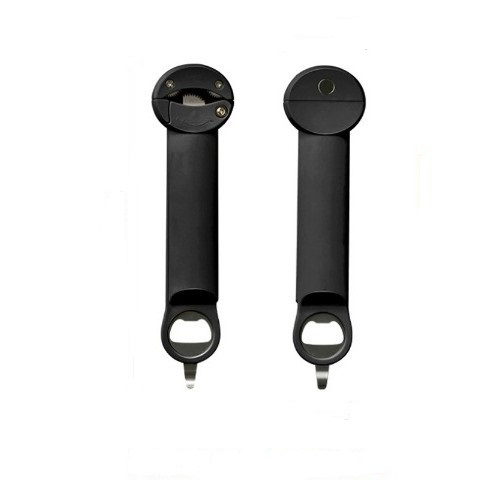Black Multi-Functional Adjustable Can and Bottle Opener - Heavy Duty Jar