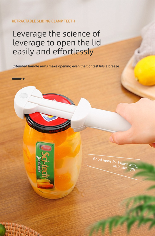 Red Multi-Functional Adjustable Can and Bottle Opener - Heavy Duty Jar Opener view 6
