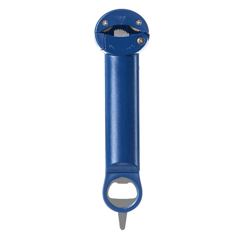 Blue Multi-Functional Adjustable Can and Bottle Opener - Heavy Duty Jar Opener