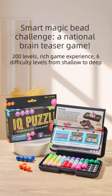 Black Rectangular Smart XO Puzzle — A portable logic game suitable view 2
