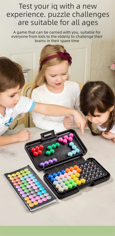 Black Rectangular Smart XO Puzzle — A portable logic game suitable view 7