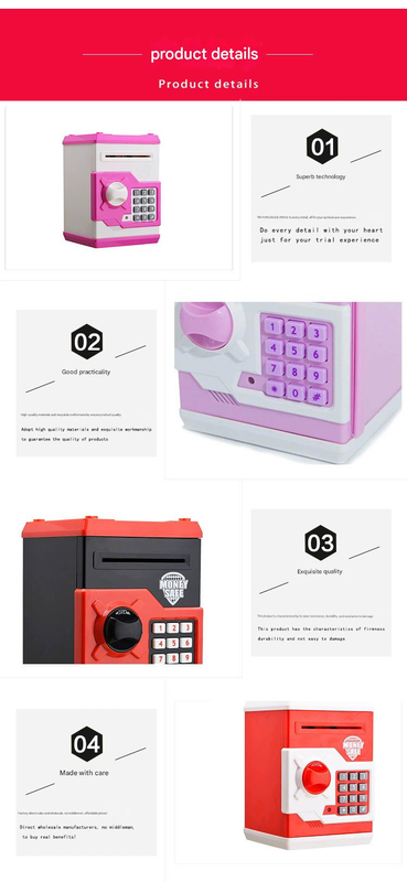 Black and Red Electronic Password Piggy Bank — An ATM-style automatic view 4