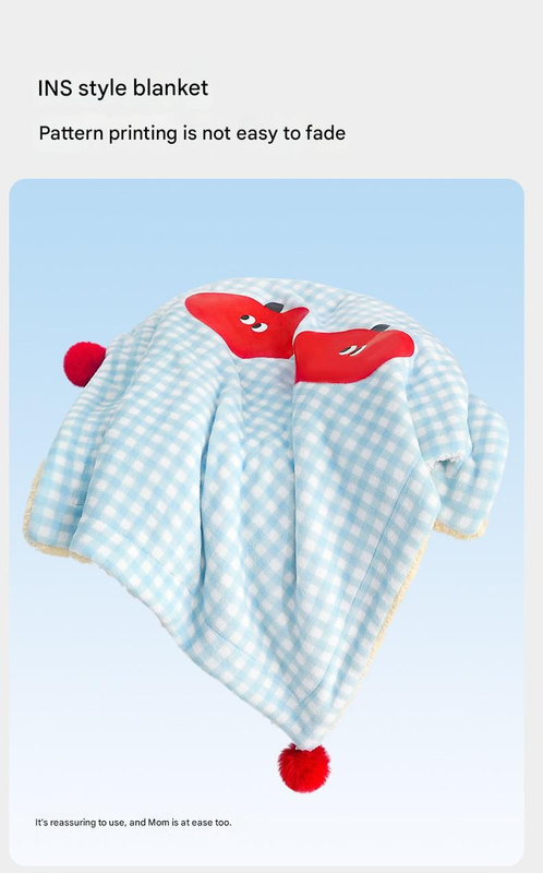 M size 2-Piece Plaid Puppy Pet Blanket and Pillow Set - Soft Cotton Plush view 8