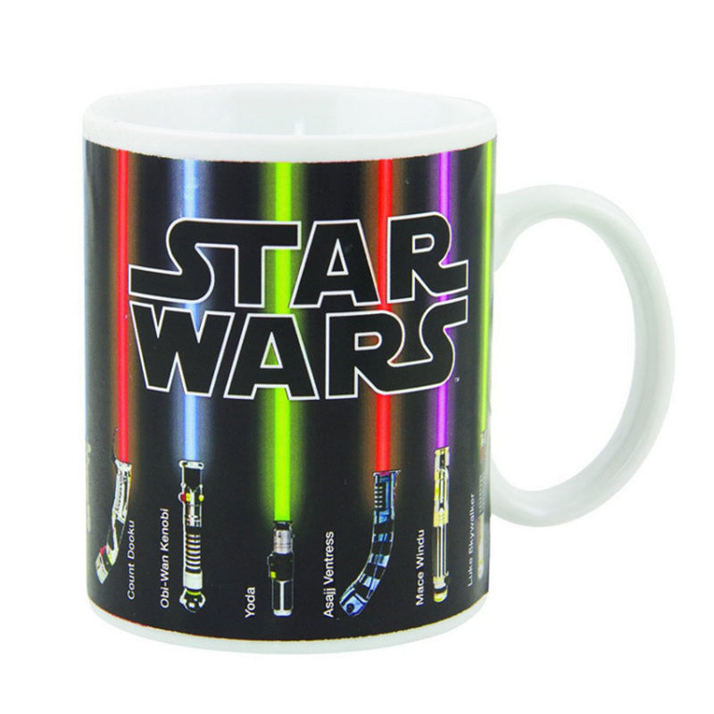 Black Star Wars Lightsaber Heat Changing Mug - Magic Color Reveal Ceramic