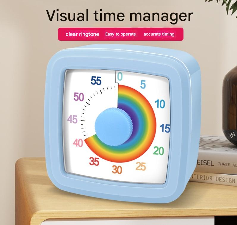 Pink Visual timer for kitchen – a 60-minute rainbow countdown timer view 2