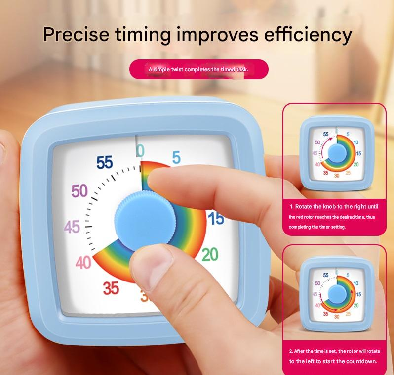 Blue Visual timer for kitchen – a 60-minute rainbow countdown timer view 3