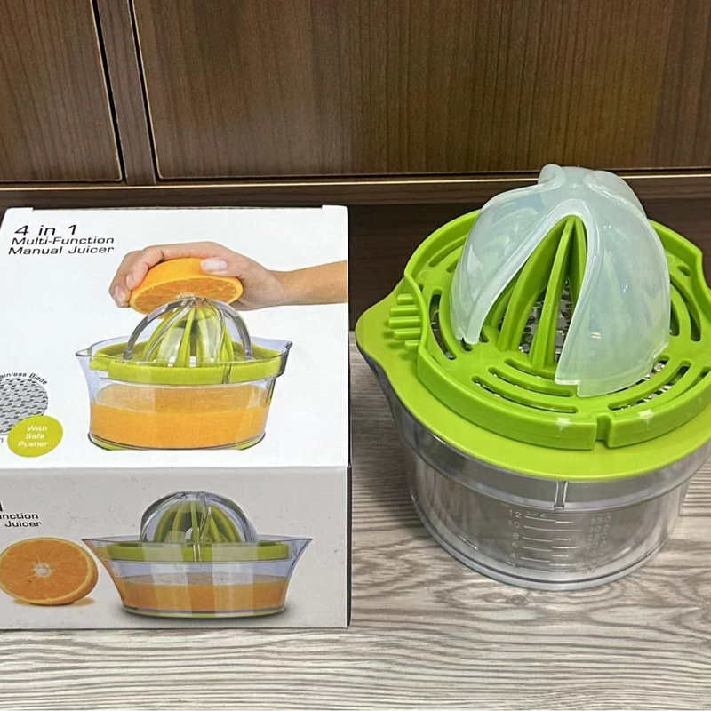 4-in-1 Manual Citrus Juicer with Grater and Egg Separator -Free Multi-Function