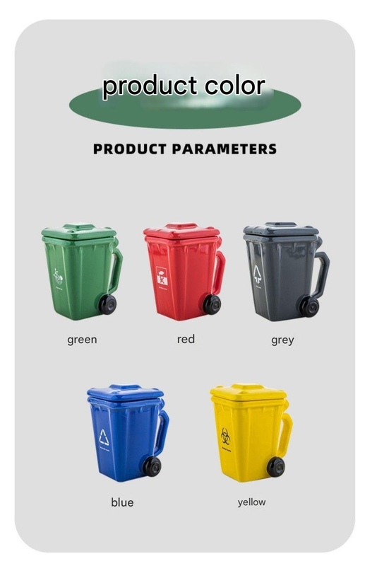 5-piece cup Creative Trash Can Ceramic Mug with Shovel Spoon - 400ml Funny view 5